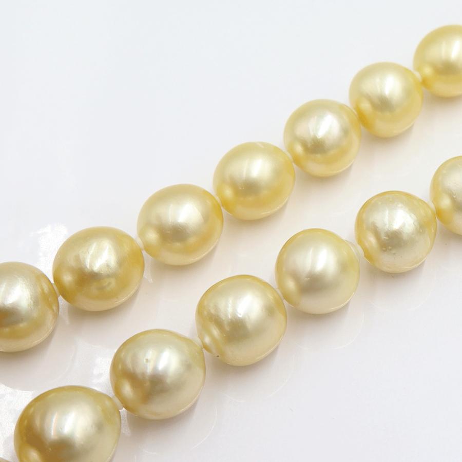 南洋玉ネックレス　P9mm〜14mm　長さ46cm　重量81.92ｇ（中古）