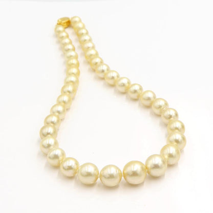 南洋玉ネックレス　P9mm〜14mm　長さ46cm　重量81.92ｇ（中古）