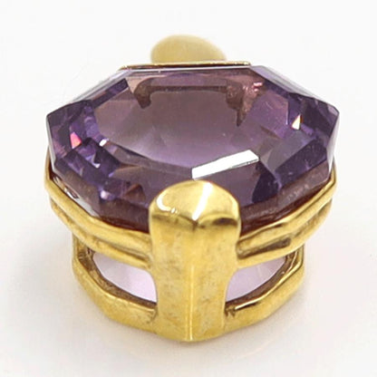 K18アメジストペンダントトップ　重量3.84ｇ(石の重量含む)　レディース（中古）