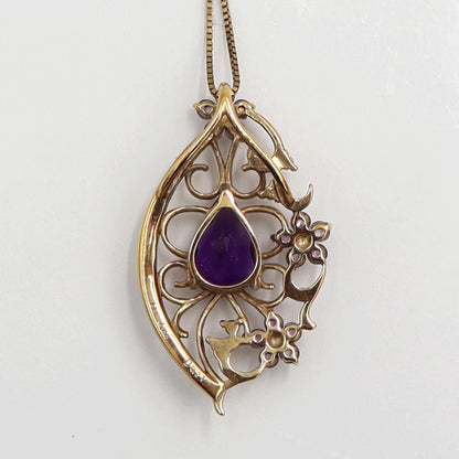 K18PGアメジストネックレス　A1.44ct　D0.21ct　ネックレス長さ約44cm　重量4.55ｇ(石の重量含む) レディース（中古）