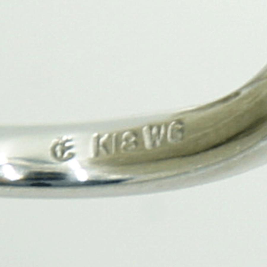 K18WGファッションリング　リングサイズ7号　重量2.40ｇ　レディース（中古）