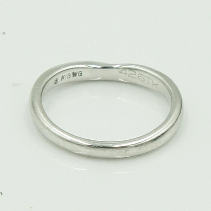 K18WGファッションリング　リングサイズ7号　重量2.40ｇ　レディース（中古）