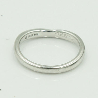 K18WGファッションリング　リングサイズ7号　重量2.40ｇ　レディース（中古）
