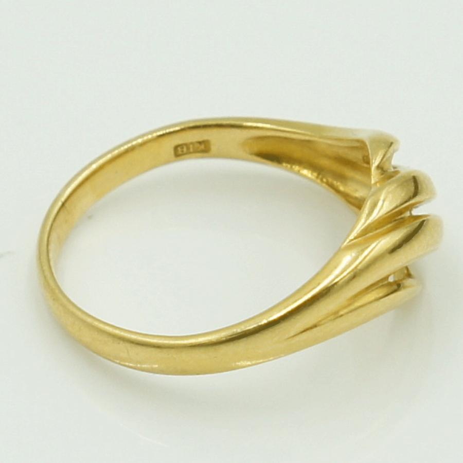 K18ファッションリング　リングサイズ11号　重量2.91g　レディース（中古）