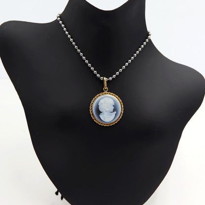 K18枠メノウカメオペンダントトップ　重量2.48ｇ　レディース（中古）