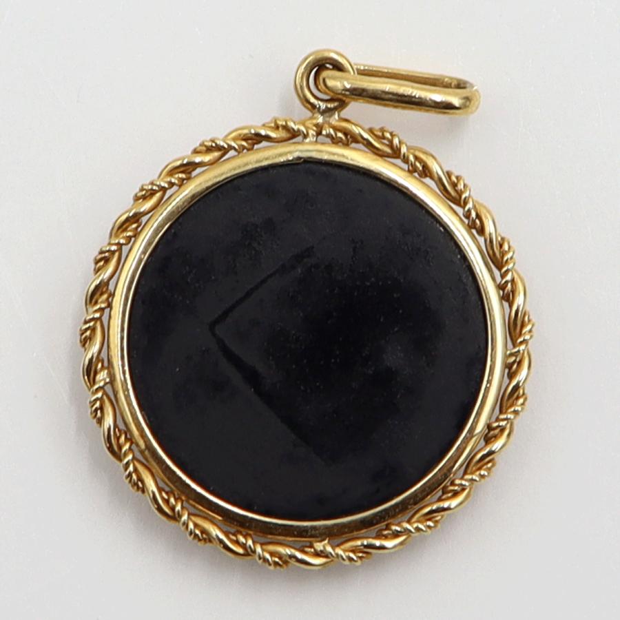 K18枠メノウカメオペンダントトップ　重量2.48ｇ　レディース（中古）