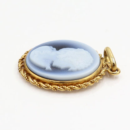 K18枠メノウカメオペンダントトップ　重量2.48ｇ　レディース（中古）