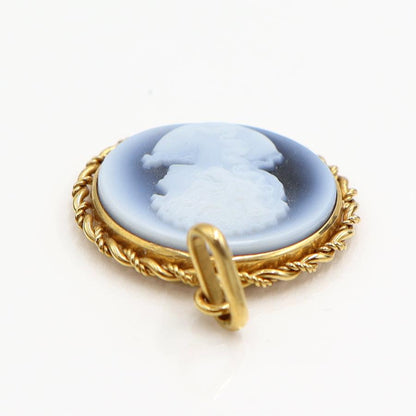 K18枠メノウカメオペンダントトップ　重量2.48ｇ　レディース（中古）