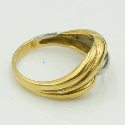 K18/Pt900ファッションリング　リングサイズ7号　重量2.98g　レディース（中古）