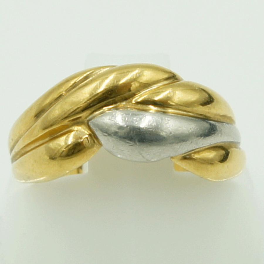 K18/Pt900ファッションリング　リングサイズ7号　重量2.98g　レディース（中古）