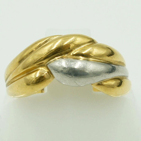 K18/Pt900ファッションリング　リングサイズ7号　重量2.98g　レディース（中古）