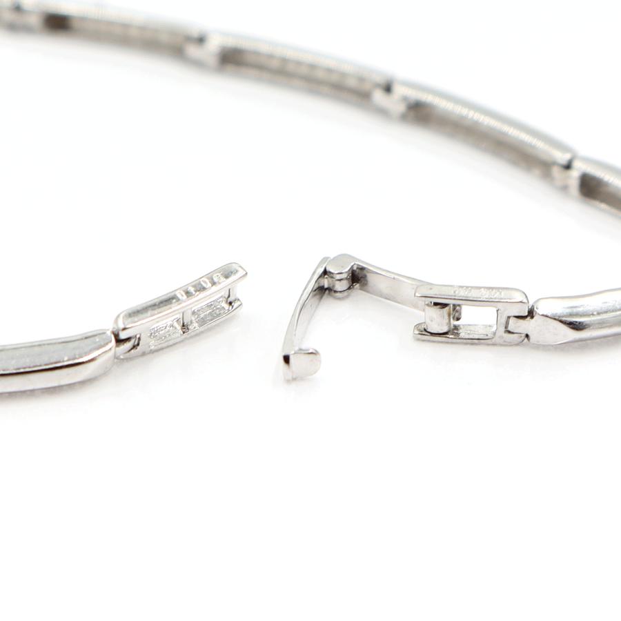 K18WGダイヤモンドブレスレット　D0.10ct　長さ16.5cm　重量6.05ｇ(石の重量含む)（中古）