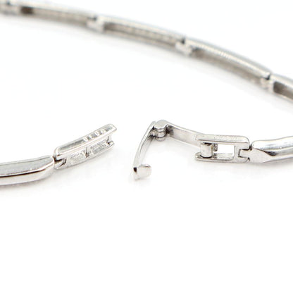 K18WGダイヤモンドブレスレット　D0.10ct　長さ16.5cm　重量6.05ｇ(石の重量含む)（中古）