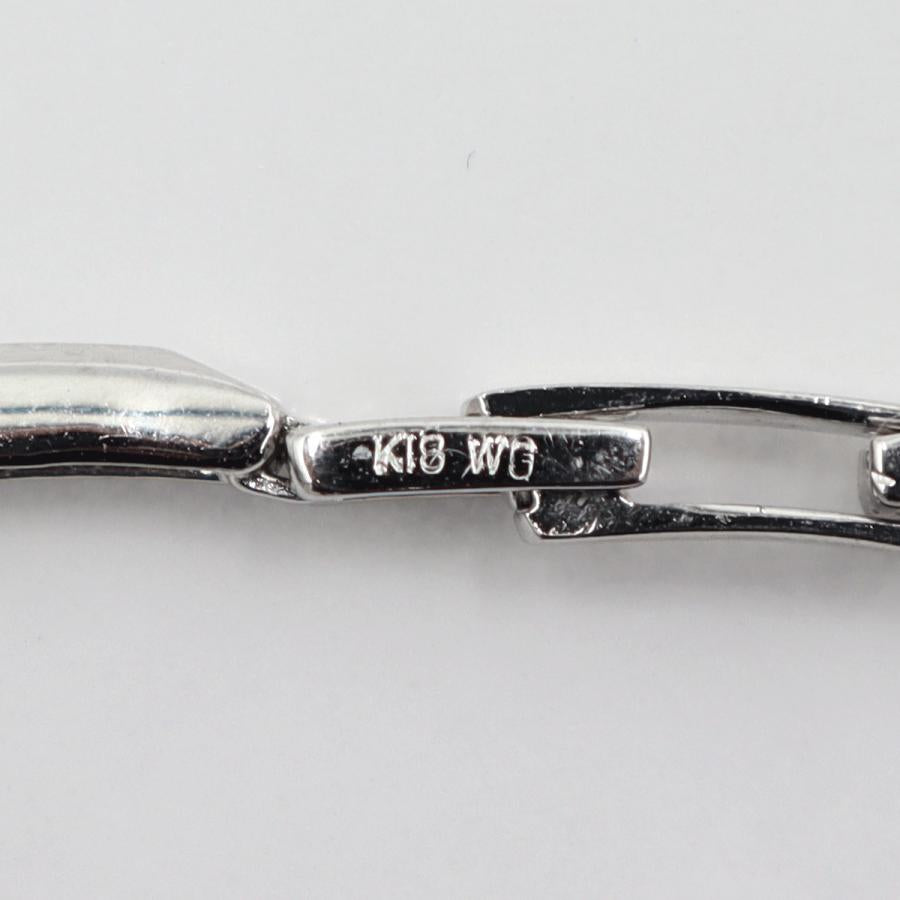 K18WGダイヤモンドブレスレット　D0.10ct　長さ16.5cm　重量6.05ｇ(石の重量含む)（中古）