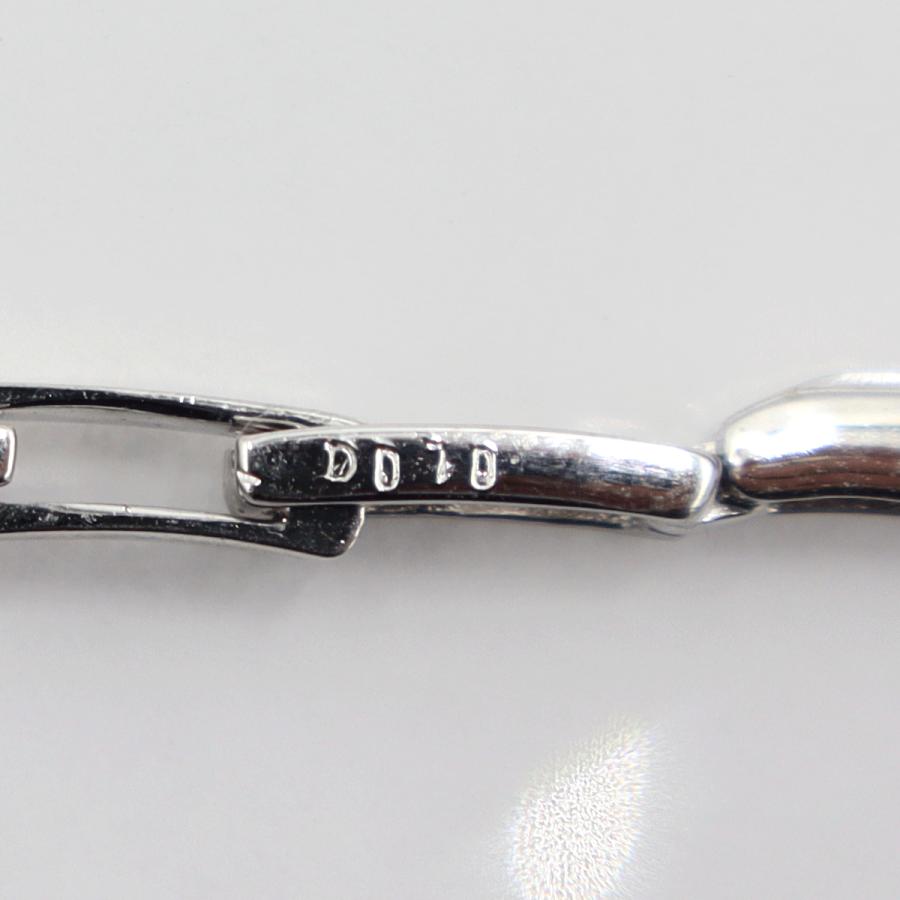 K18WGダイヤモンドブレスレット　D0.10ct　長さ16.5cm　重量6.05ｇ(石の重量含む)（中古）
