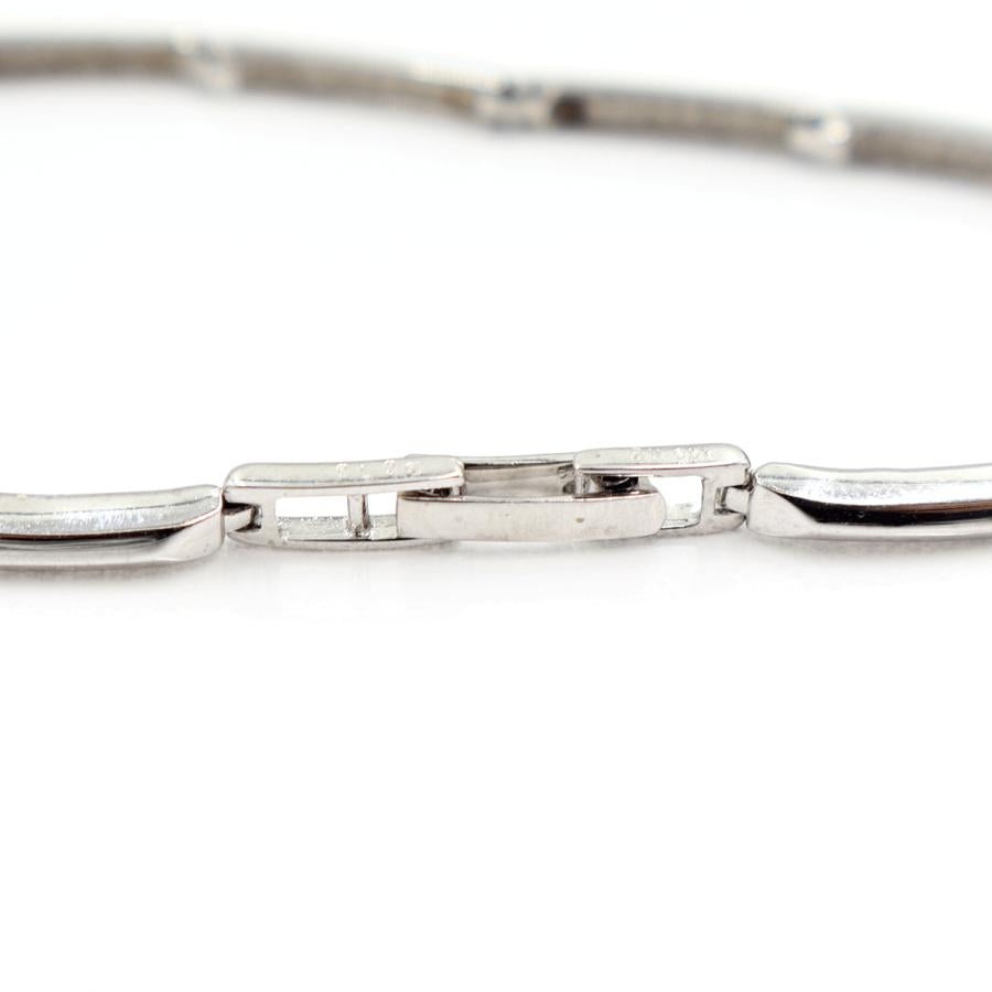 K18WGダイヤモンドブレスレット　D0.10ct　長さ16.5cm　重量6.05ｇ(石の重量含む)（中古）