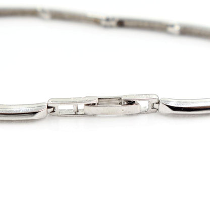 K18WGダイヤモンドブレスレット　D0.10ct　長さ16.5cm　重量6.05ｇ(石の重量含む)（中古）