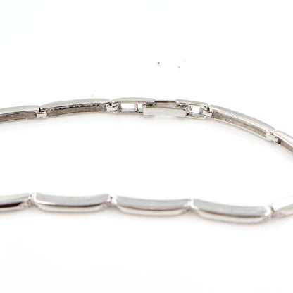 K18WGダイヤモンドブレスレット　D0.10ct　長さ16.5cm　重量6.05ｇ(石の重量含む)（中古）