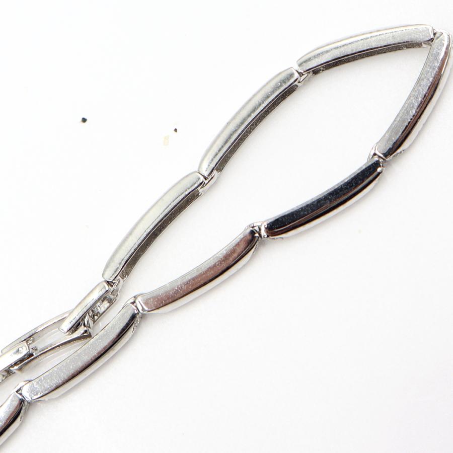 K18WGダイヤモンドブレスレット　D0.10ct　長さ16.5cm　重量6.05ｇ(石の重量含む)（中古）