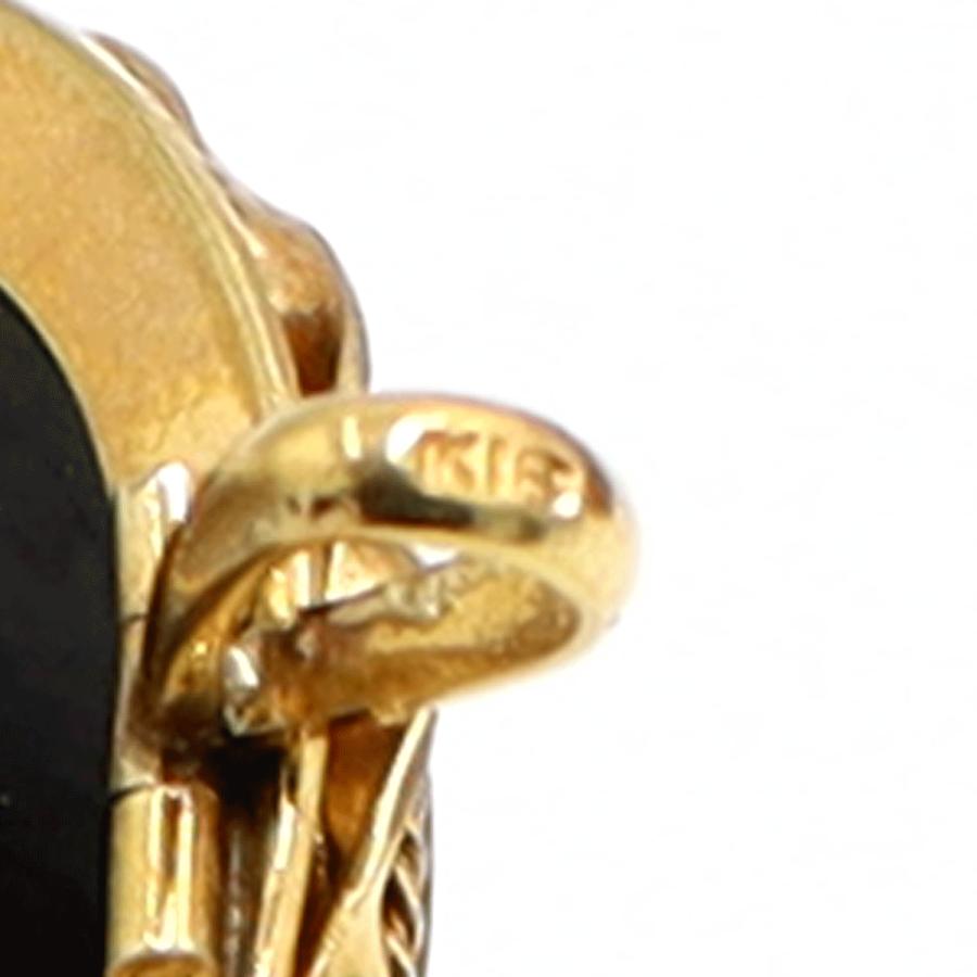 K18枠メノウカメオペンダントブローチ　重量11.15ｇ　レディース（中古）