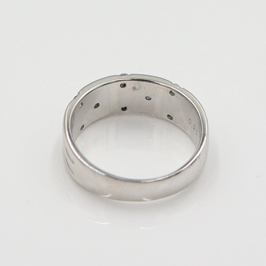 K18WGダイヤモンドリング　D0.20ct　リングサイズ15号　重量6.39ｇ(石の重量含む)(中古)