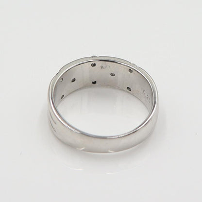 K18WGダイヤモンドリング　D0.20ct　リングサイズ15号　重量6.39ｇ(石の重量含む)(中古)