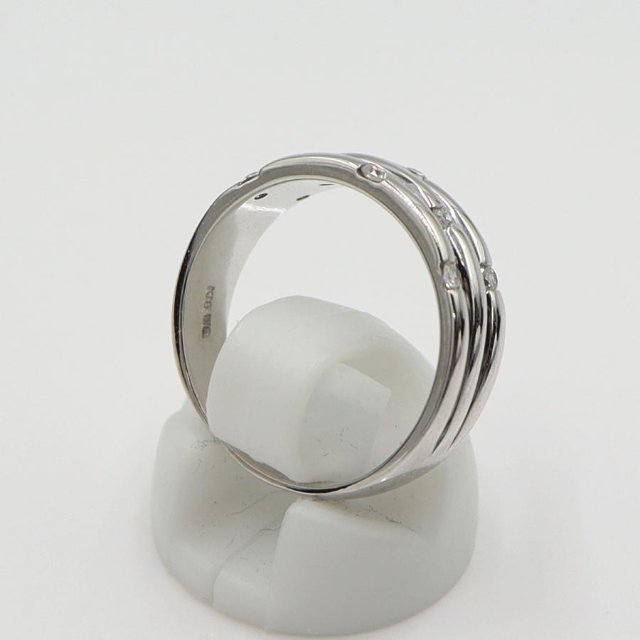 K18WGダイヤモンドリング　D0.20ct　リングサイズ15号　重量6.39ｇ(石の重量含む)(中古)