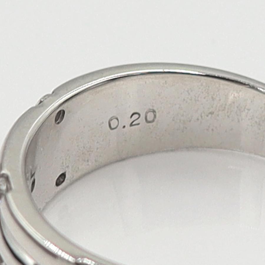 K18WGダイヤモンドリング　D0.20ct　リングサイズ15号　重量6.39ｇ(石の重量含む)(中古)