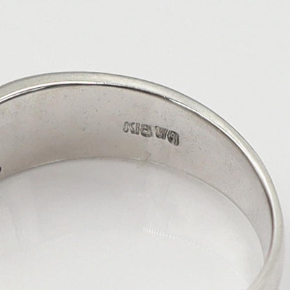 K18WGダイヤモンドリング　D0.20ct　リングサイズ15号　重量6.39ｇ(石の重量含む)(中古)