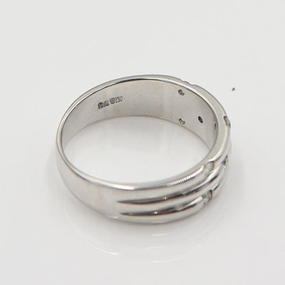 K18WGダイヤモンドリング　D0.20ct　リングサイズ15号　重量6.39ｇ(石の重量含む)(中古)