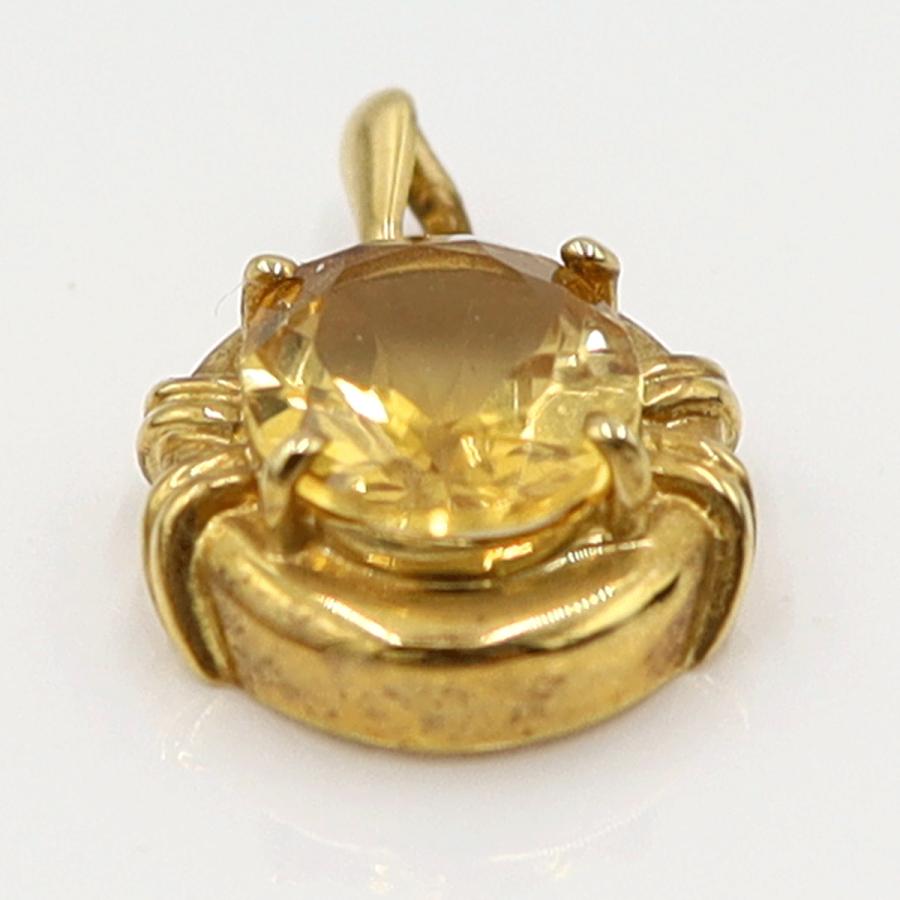 K18シトリンペンダントトップ　重量2.61ｇ(石の重量含む)　レディース(中古)