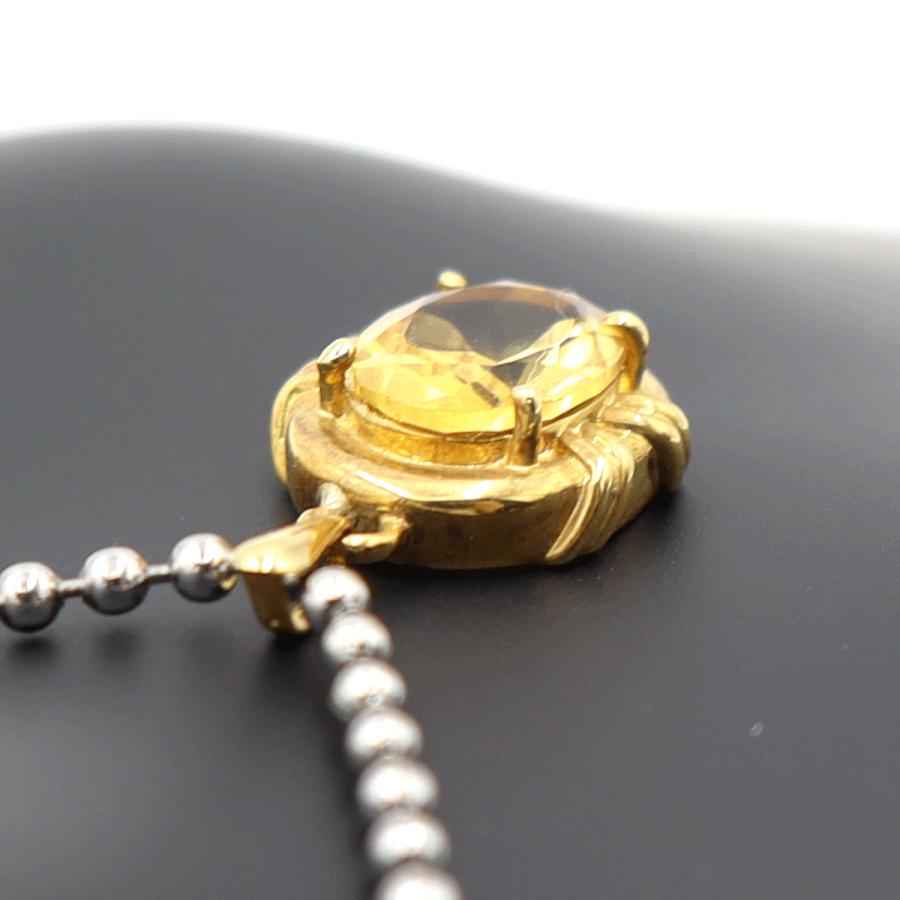 K18シトリンペンダントトップ　重量2.61ｇ(石の重量含む)　レディース(中古)