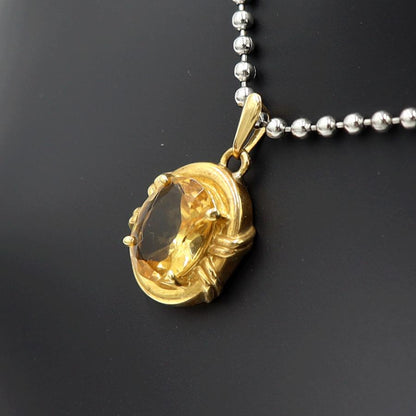 K18シトリンペンダントトップ　重量2.61ｇ(石の重量含む)　レディース(中古)