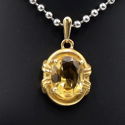 K18シトリンペンダントトップ　重量2.61ｇ(石の重量含む)　レディース(中古)