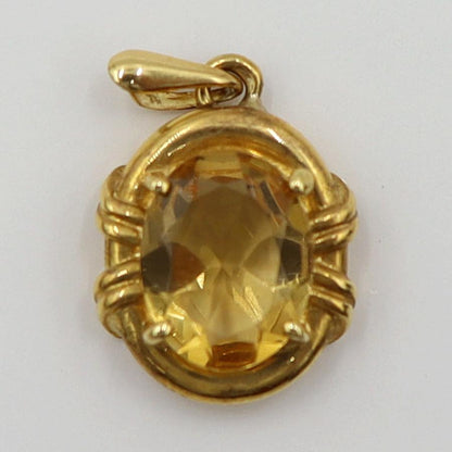 K18シトリンペンダントトップ　重量2.61ｇ(石の重量含む)　レディース(中古)