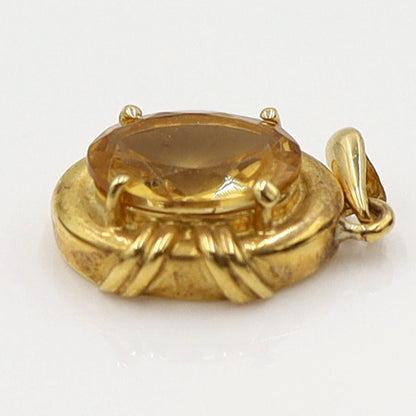 K18シトリンペンダントトップ　重量2.61ｇ(石の重量含む)　レディース(中古)