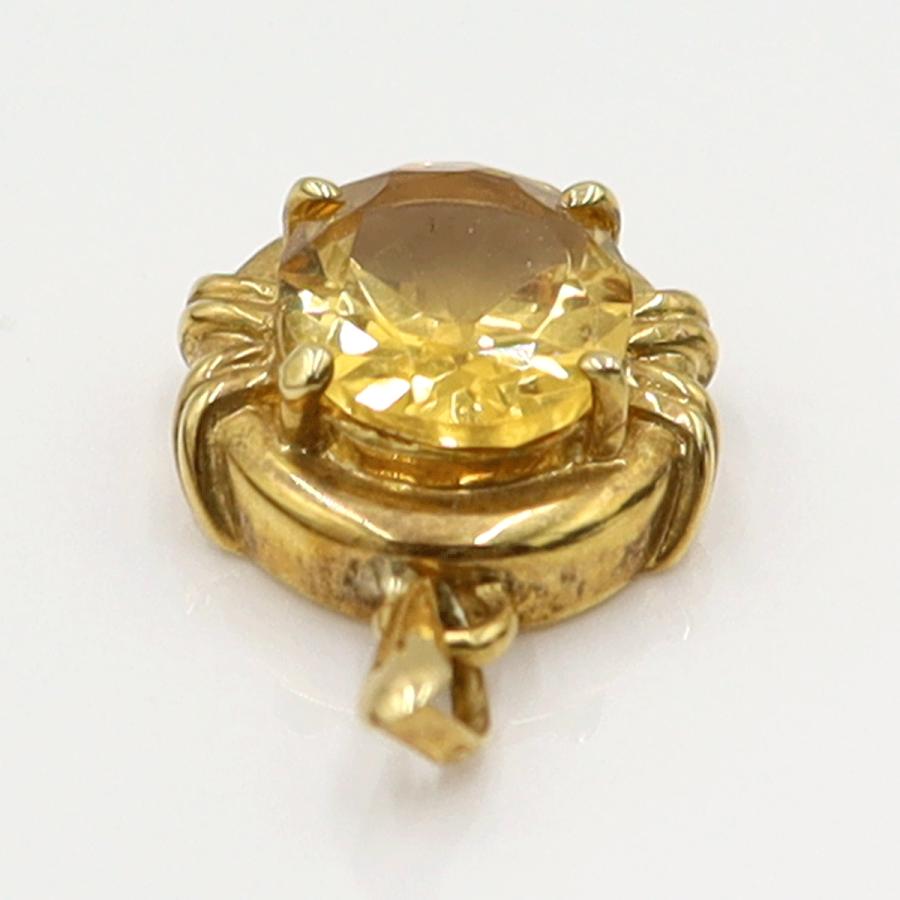 K18シトリンペンダントトップ　重量2.61ｇ(石の重量含む)　レディース(中古)