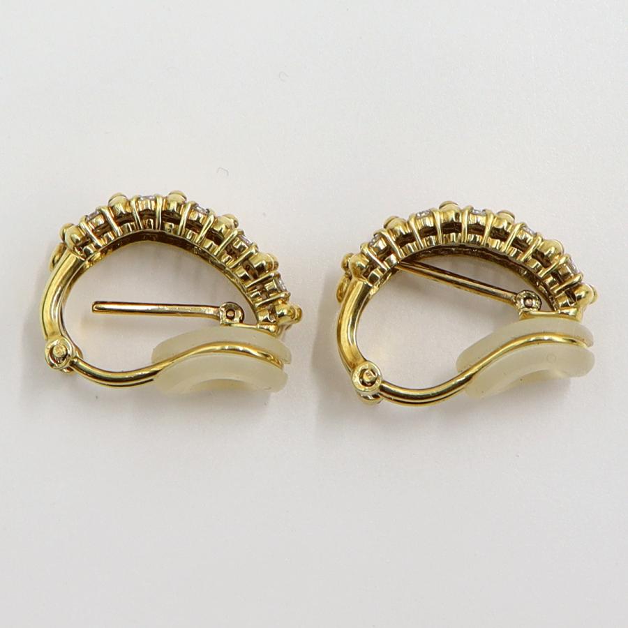 K18ダイヤモンドピアス/イヤリング(樹脂型クリップ)　D0.15ct・0.15ct　重量5.78ｇ(両耳・石の重量含む)（中古）
