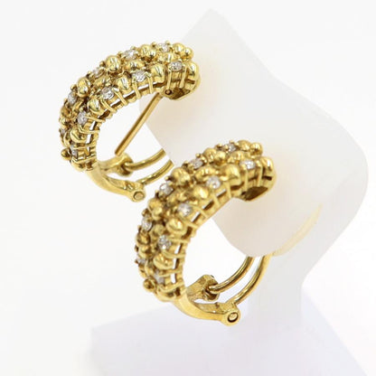 K18ダイヤモンドピアス/イヤリング(樹脂型クリップ)　D0.15ct・0.15ct　重量5.78ｇ(両耳・石の重量含む)（中古）