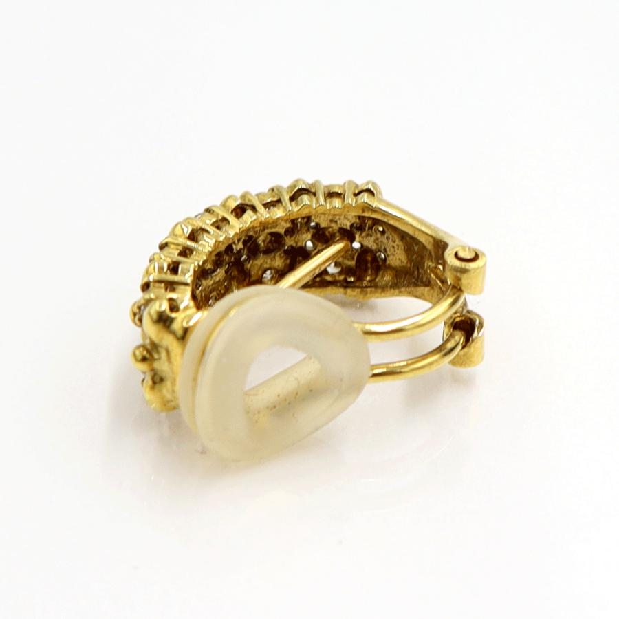 K18ダイヤモンドピアス/イヤリング(樹脂型クリップ)　D0.15ct・0.15ct　重量5.78ｇ(両耳・石の重量含む)（中古）