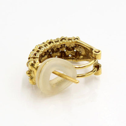 K18ダイヤモンドピアス/イヤリング(樹脂型クリップ)　D0.15ct・0.15ct　重量5.78ｇ(両耳・石の重量含む)（中古）