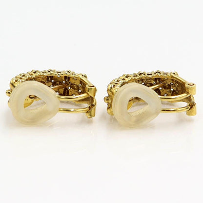 K18ダイヤモンドピアス/イヤリング(樹脂型クリップ)　D0.15ct・0.15ct　重量5.78ｇ(両耳・石の重量含む)（中古）