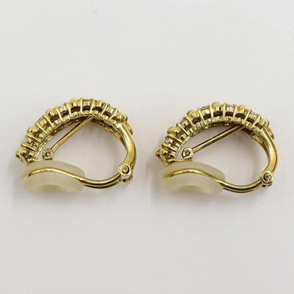 K18ダイヤモンドピアス/イヤリング(樹脂型クリップ)　D0.15ct・0.15ct　重量5.78ｇ(両耳・石の重量含む)（中古）