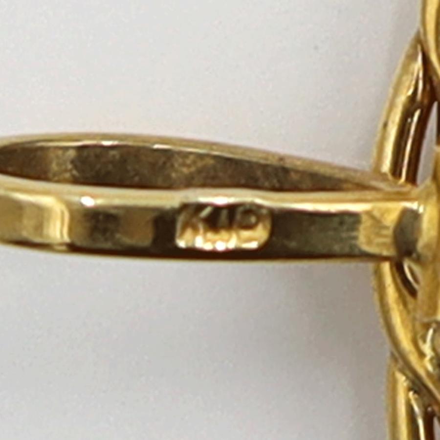 K18枠メノウカメオペンダントブローチ　重量6.24ｇ　レディース（中古）