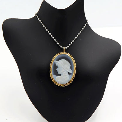 K18枠メノウカメオペンダントブローチ　重量6.24ｇ　レディース（中古）