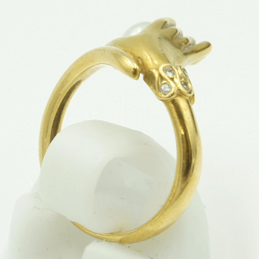 カレライカレラ（Carrera y Carrera）カレライカレラ750パールリング　「ライトハンド」　リングサイズ11号　レディース（中古）