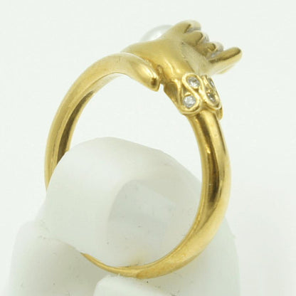 カレライカレラ（Carrera y Carrera）カレライカレラ750パールリング　「ライトハンド」　リングサイズ11号　レディース（中古）