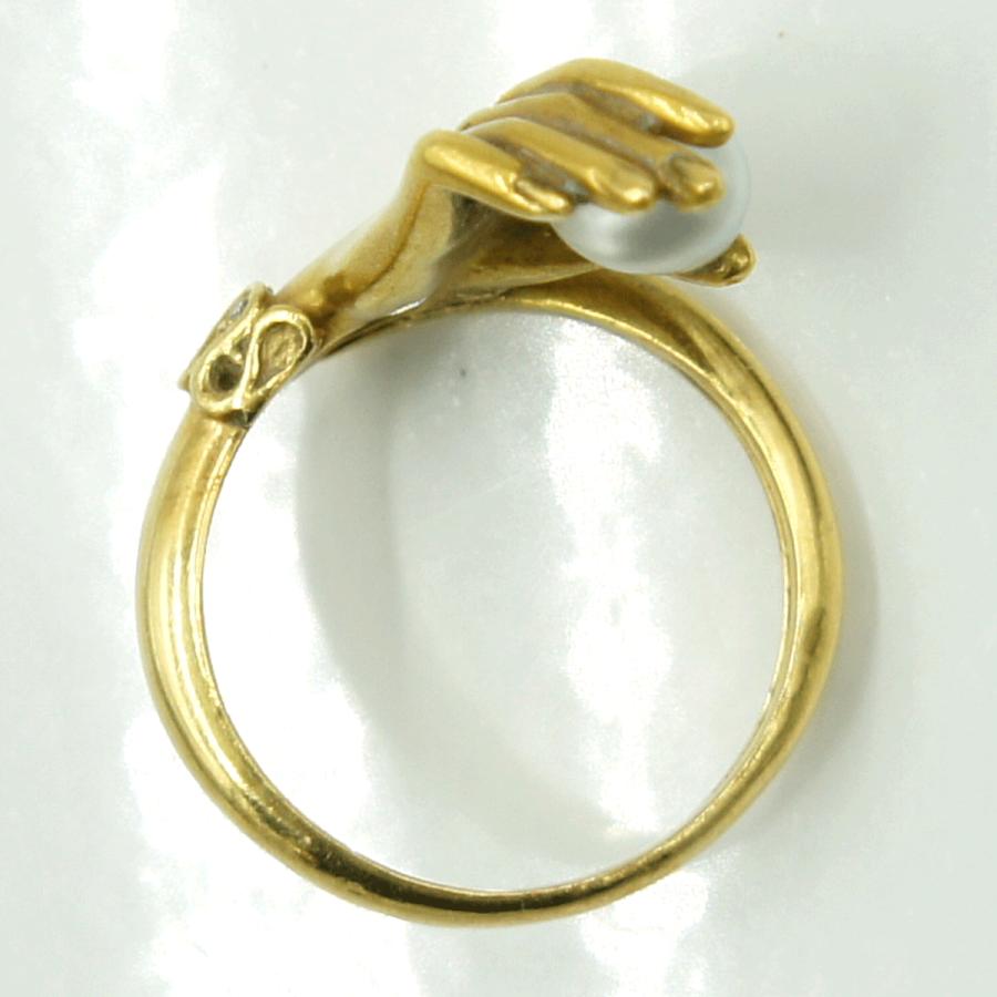 カレライカレラ（Carrera y Carrera）カレライカレラ750パールリング　「ライトハンド」　リングサイズ11号　レディース（中古）