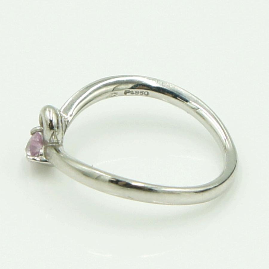 ヨンドシー(４℃)　Pt950トルマリンリング　リングサイズ8号　重量3.07ｇ(石の重力含む)　レディース（中古）