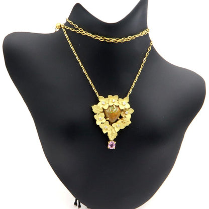 K18オパールペンダントネックレス　OP2.87ct　S0.54ct　ネックレス長さ44cm　重量9.10ｇ(石の重量含む)　レディース(中古)